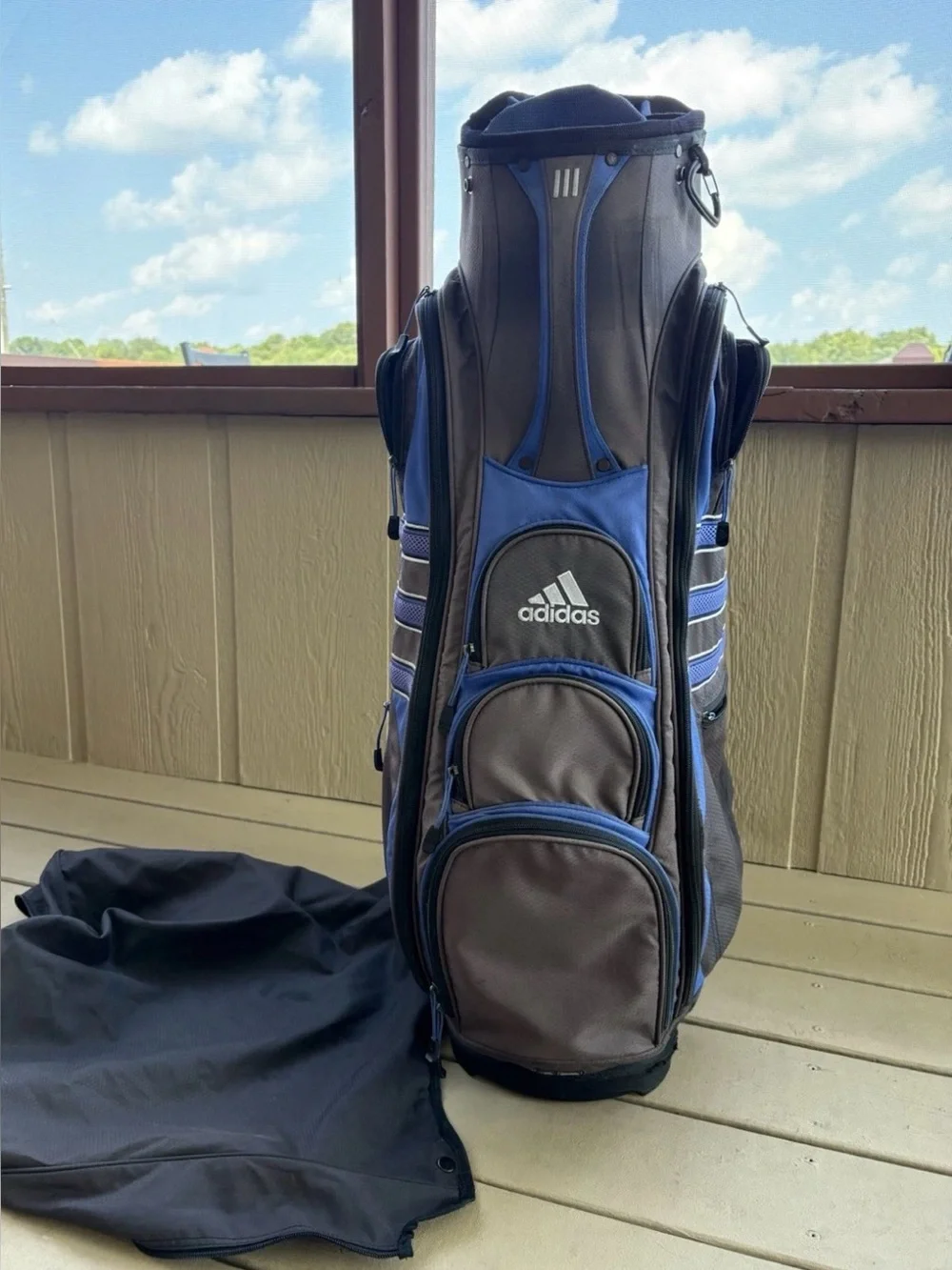 Adidas Blue/Gray Golf Bag - Durable 14-Way Cart Bag